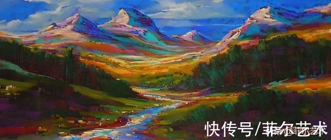 mich美国画家迈克尔风景油画作品用色大胆、明亮,传达出一种乐观精神