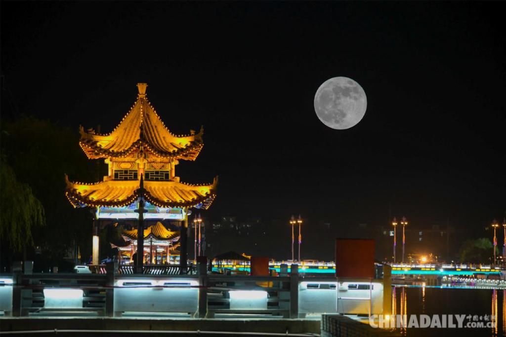 月亮|圆月清露朦胧 大漠夜享浪漫