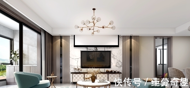 实用|130㎡现代轻奢完工,比样板间还漂亮,多功能电视墙超实用,满分!