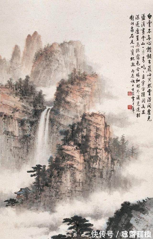 黄君璧&黄君璧最经典的山水画欣赏:估价超过5000万,笔法苍劲有力