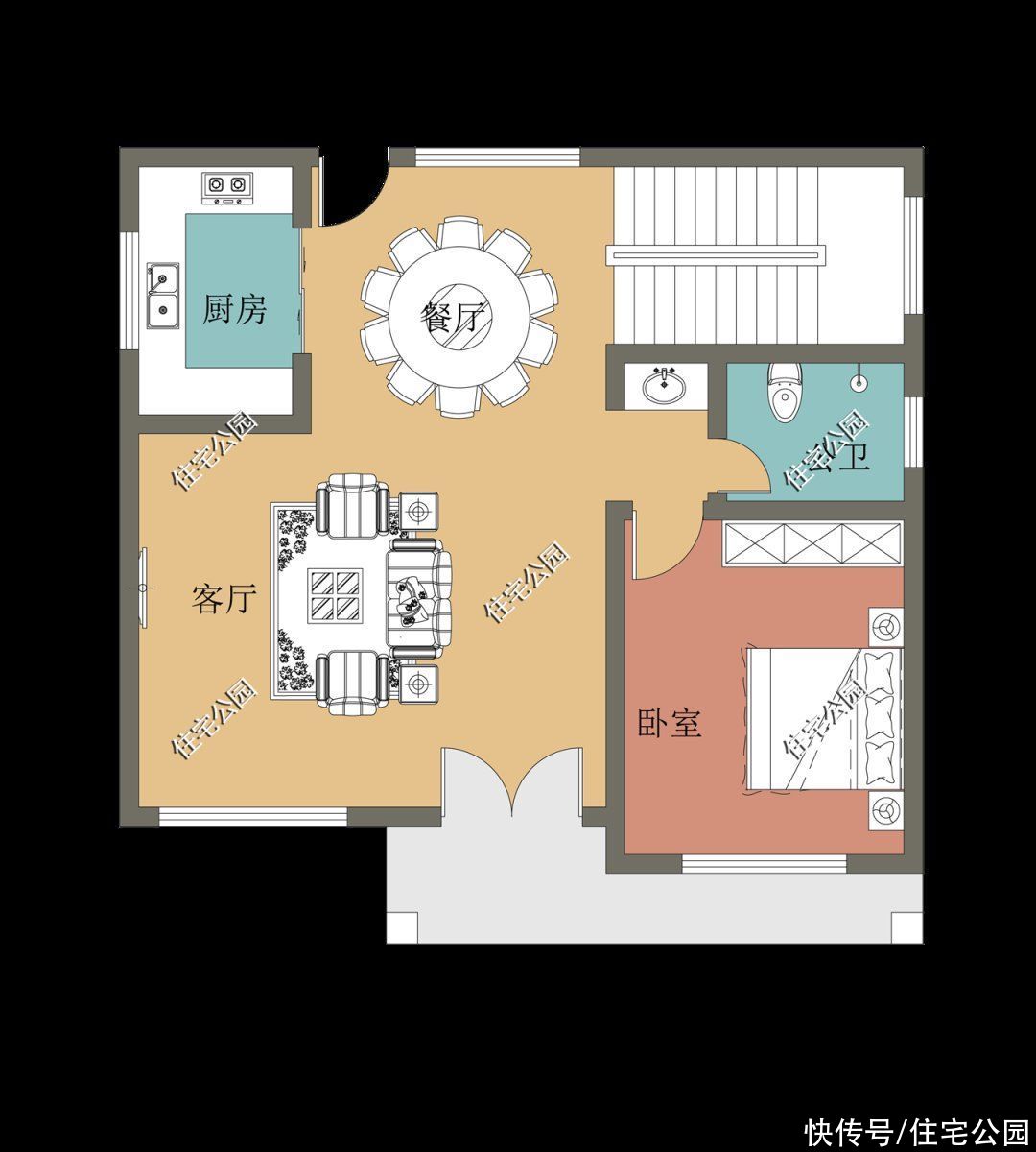 砖混|推荐10套坡屋顶的二层欧式别墅，最低造价仅20万，实用又便宜