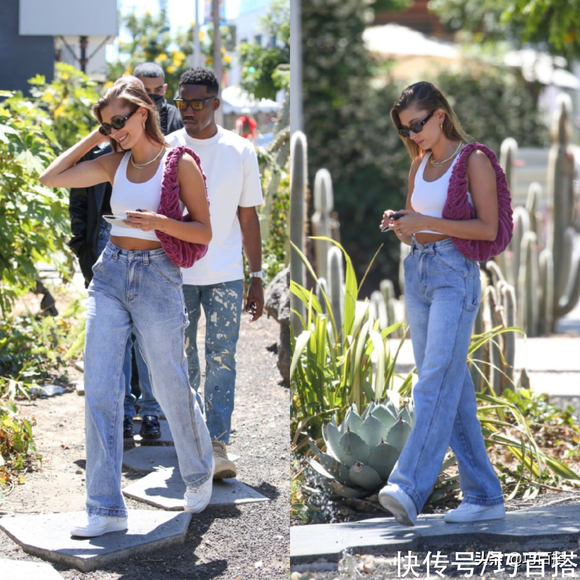 搭配|海莉到底有多爱牛仔裤？不总结你肯定不知道，十次出街八次都选它