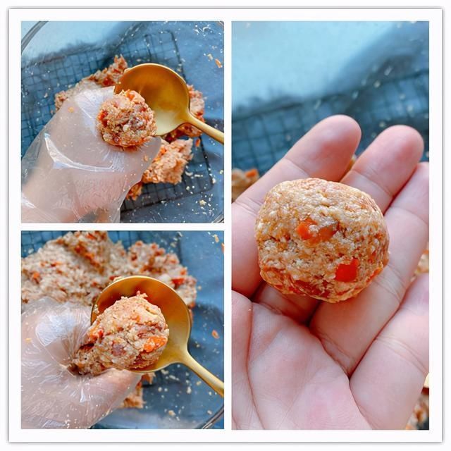 炸丸子有人放面粉,有人放淀粉,都不对,掌握3点,丸子外酥里软