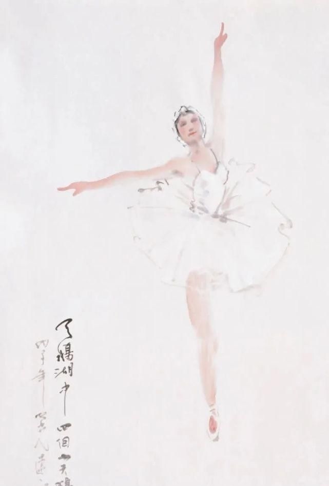 先生#杨之光先生是用笔墨直接写出的人物画,更加追求朦胧的动态美