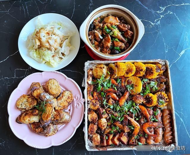 小长假的第一餐，花费1小时端上桌4道菜，网友：够味，等我来开饭