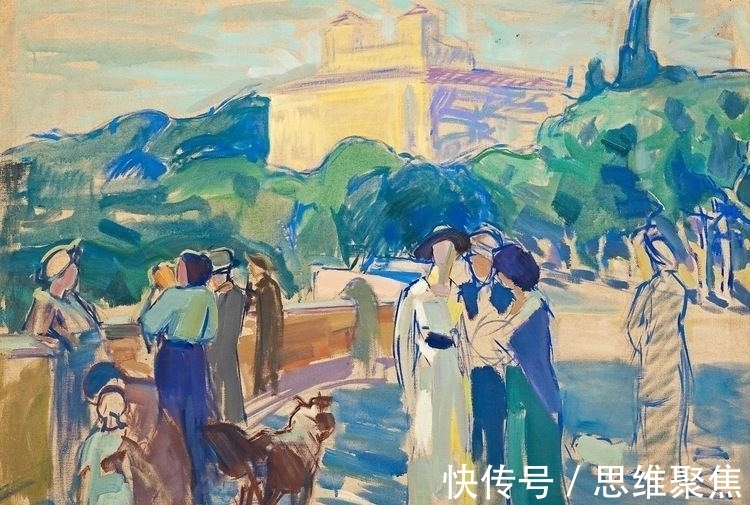 桑特里#笔意未尽的挥洒,印象派画家桑特里的绘画作品