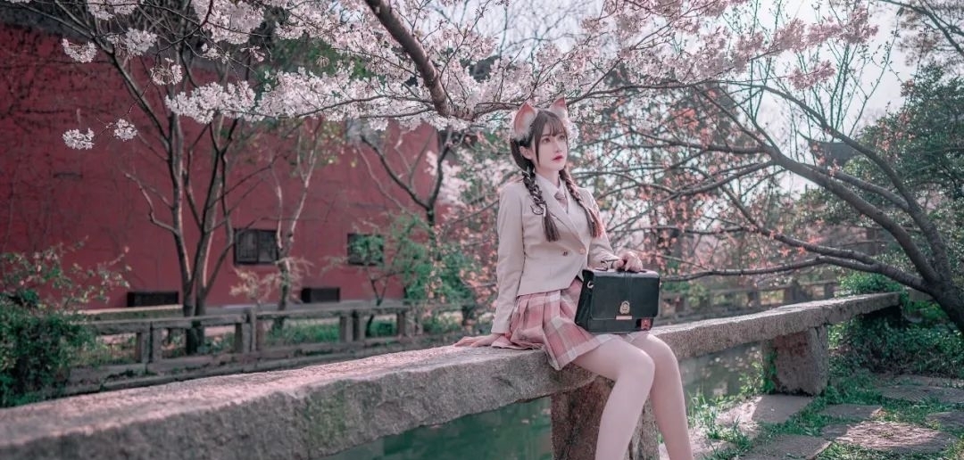 美人儿|JK:樱花里的美人儿