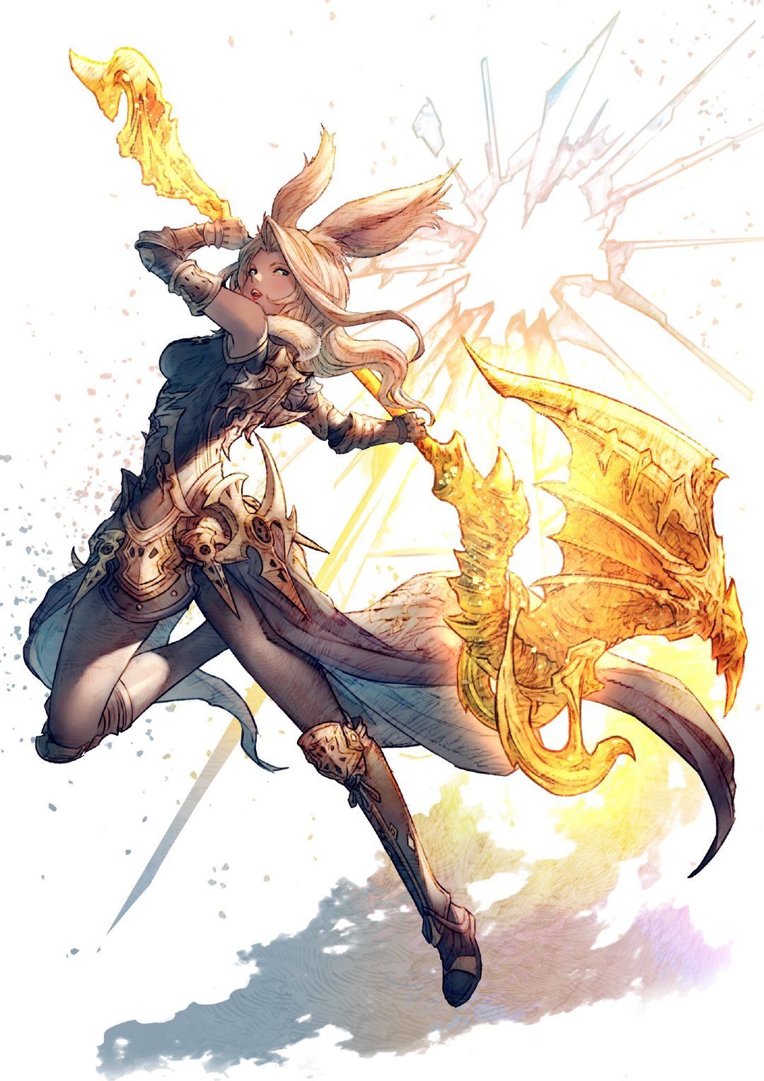 jiojio#英姿飒爽的窈窕少女插画，明艳的色彩和恰到好处的构图