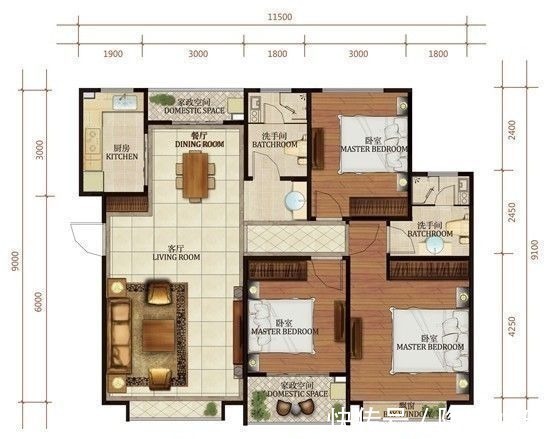 装修|朋友买的118平米三居室,一共才花9万,这新中式风格太美了