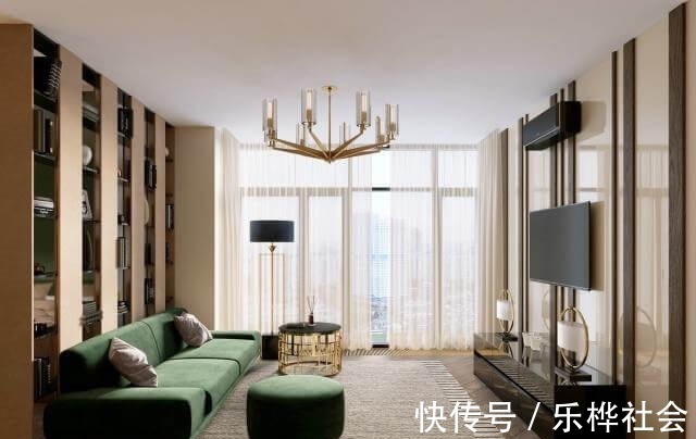 风格|现代风格的轻奢设计,金色与绿色的完美搭配