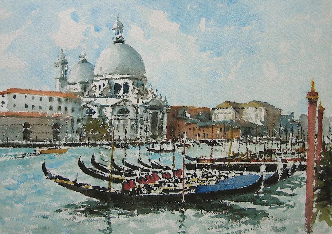 水彩画!印象主义水彩画:杰拉德·格林用光的氛围来赋予作品活力和生机