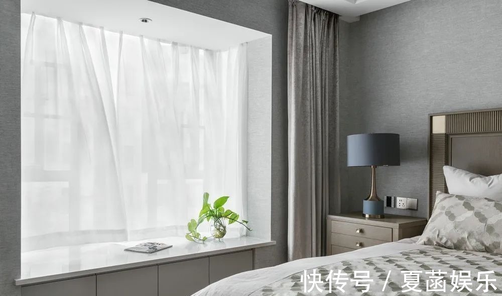 餐边柜+|178㎡现代美式,当美式遇上高级灰,营造简约华丽的美