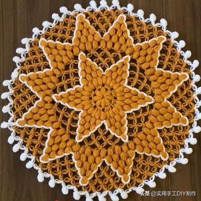 新手#「针织作品」32款只用到一种针法织出来的美垫子,新手留存备用