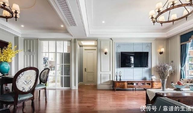 淡蓝色|130㎡现代美式,简约的优雅,好精致!130㎡现代美式,简约的优雅,好精致!