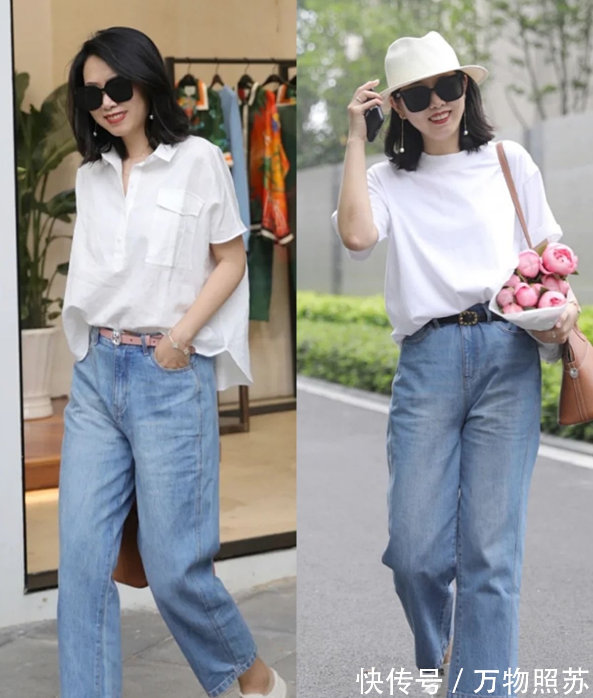 中年 这才是中年女性该有的打扮,九分裤+平底鞋,显瘦舒适又知性