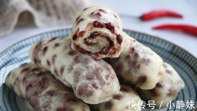 红豆卷|早餐比包子简单，比馒头好吃，两手一卷，出锅孩子一口气吃3个