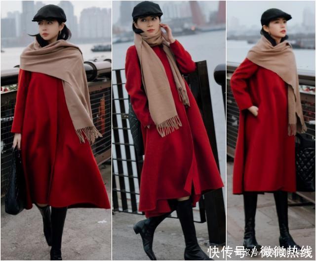 初冬|初冬穿大衣别“用力过猛”,学三木这样配色,美出新高度