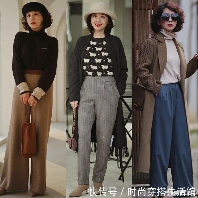 阔腿裤|40岁女人才不是“老阿姨”,掌握这几个搭配方法,减龄又显气质
