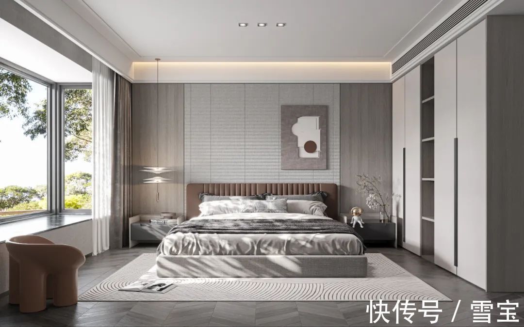 全屋|一线板材品牌雪宝卧室门墙柜一体化，高颜值不容错过！