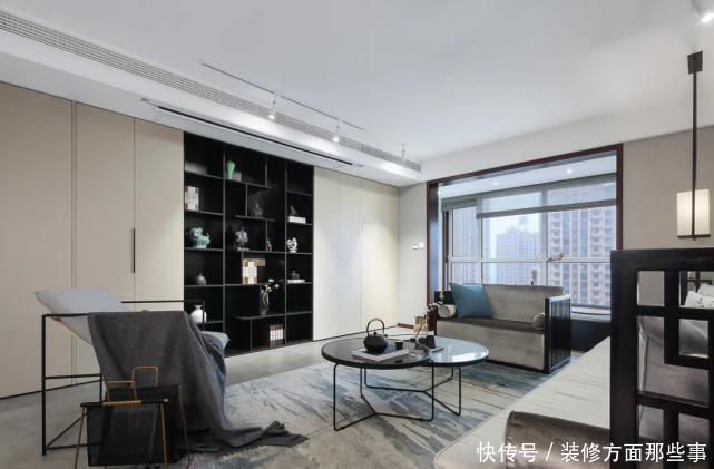 高端大气上档次|160平现代风三居室,将投影幕布藏入天花板,高端大气上档次