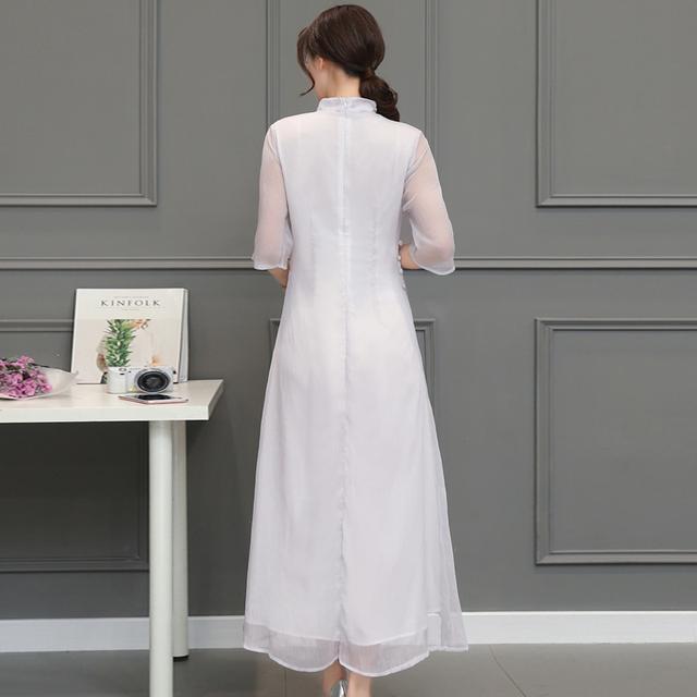 印花裙|复古旗袍改良连衣裙，中国风绝对让你美出新高度