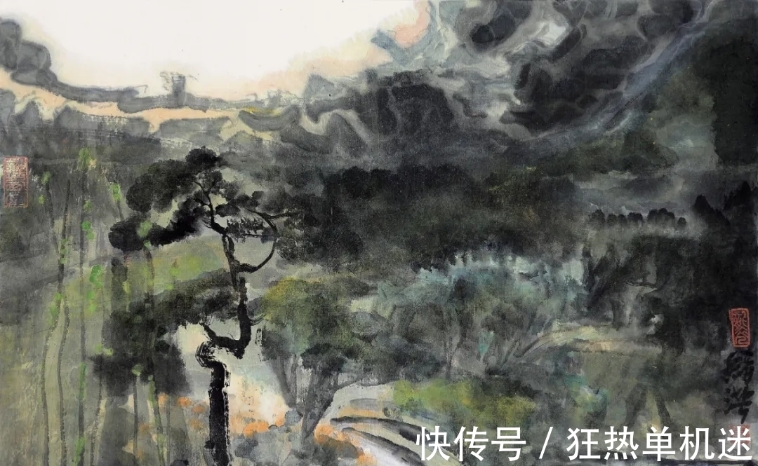 水墨山水画$李绪洪水墨山水画