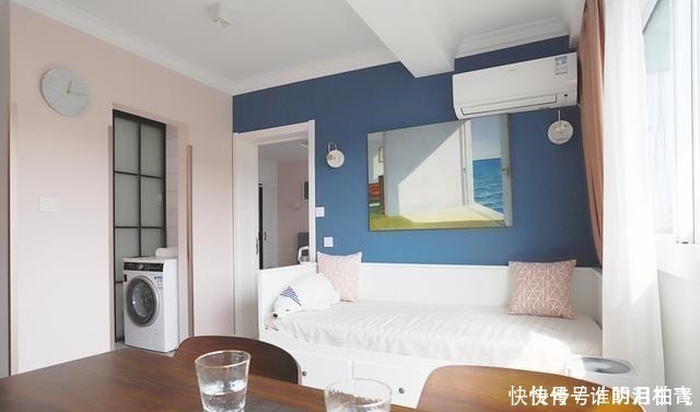 墙面|看腻了北欧风，43㎡一居室靠超美配色做到了优雅高级！