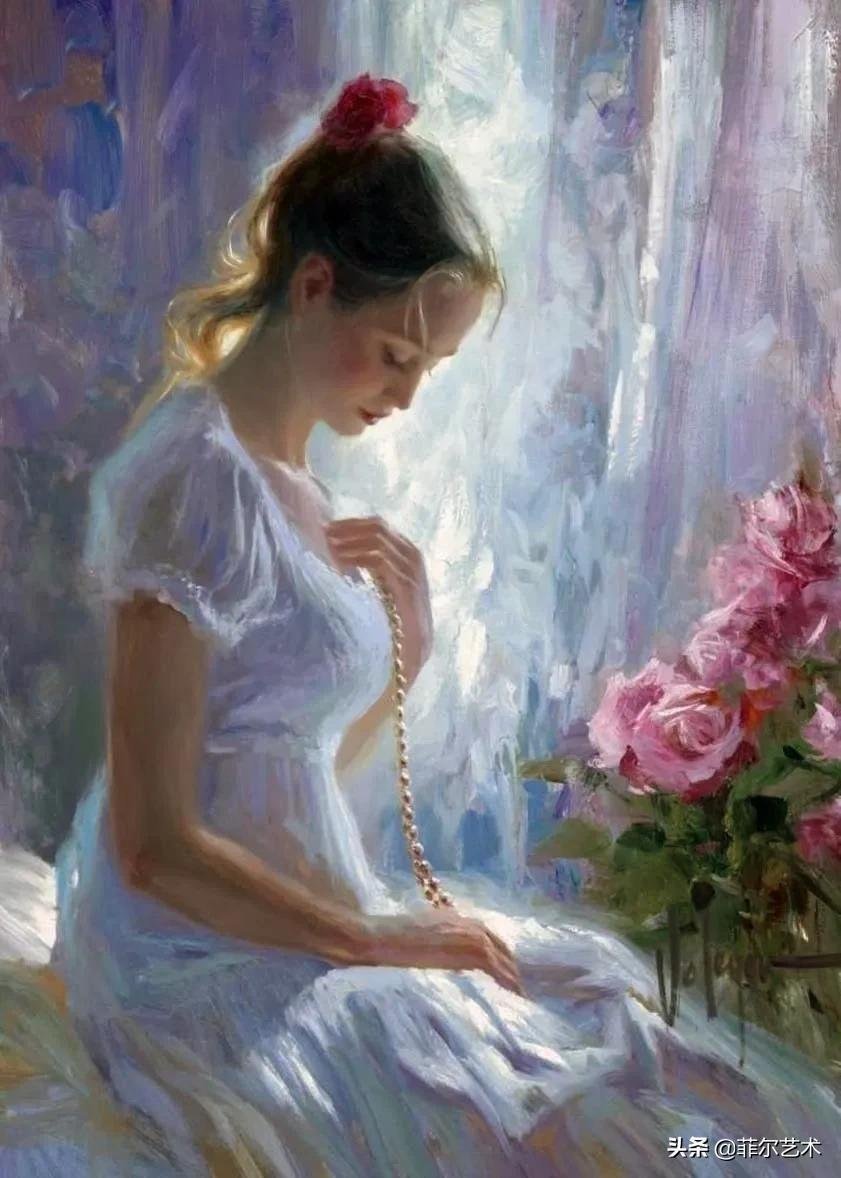 斯维尔德洛夫斯克$犹如花朵绽放,美得让人难忘~俄罗斯画家人物油画作品欣赏