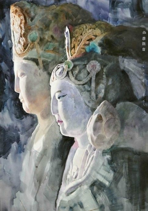 万佛神秘灵性|美到极致的水彩佛像,我第一个服了!