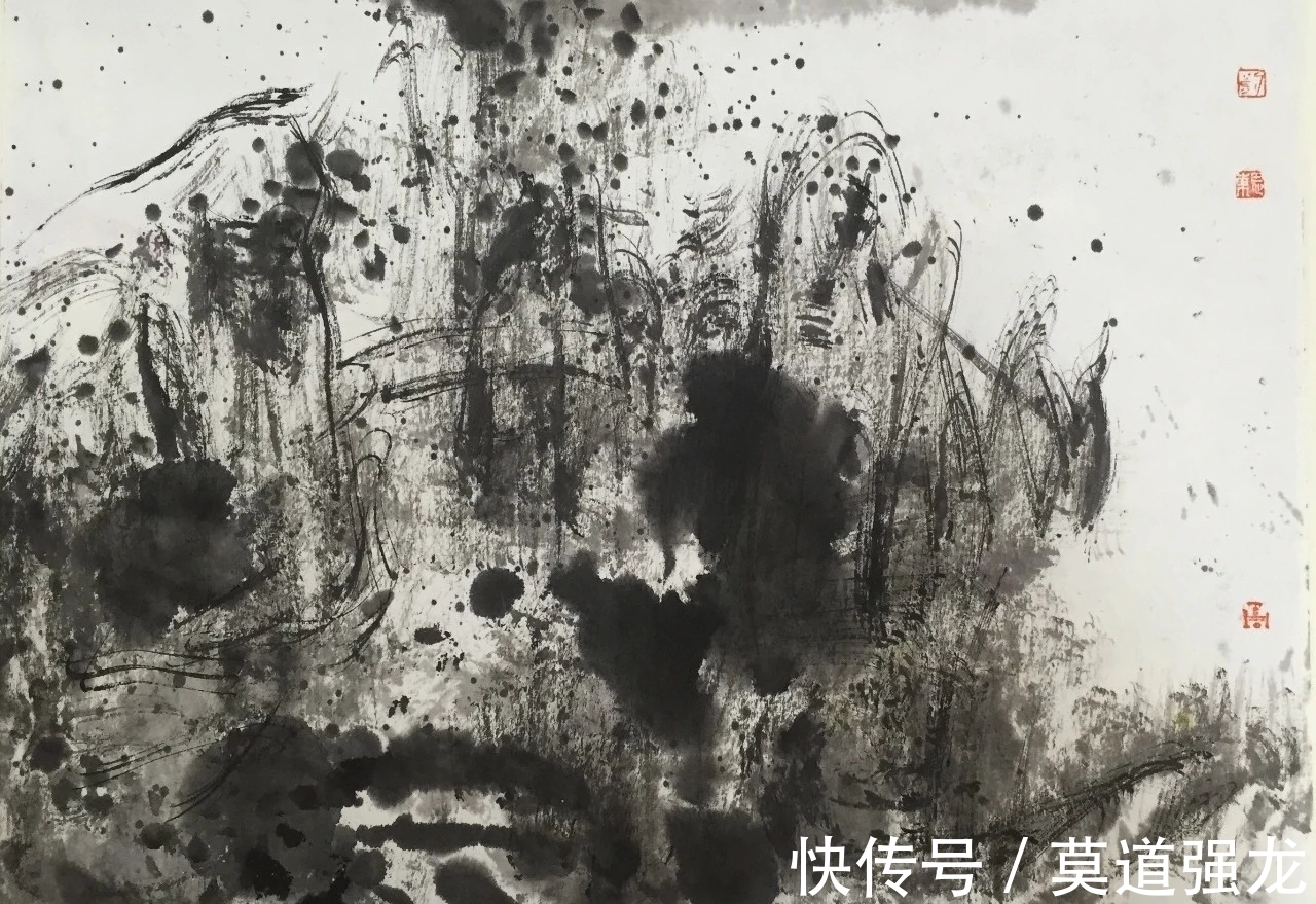 水墨|刘思东水墨山水画,看似随心所欲的洒脱,却有无尽的笔墨意蕴