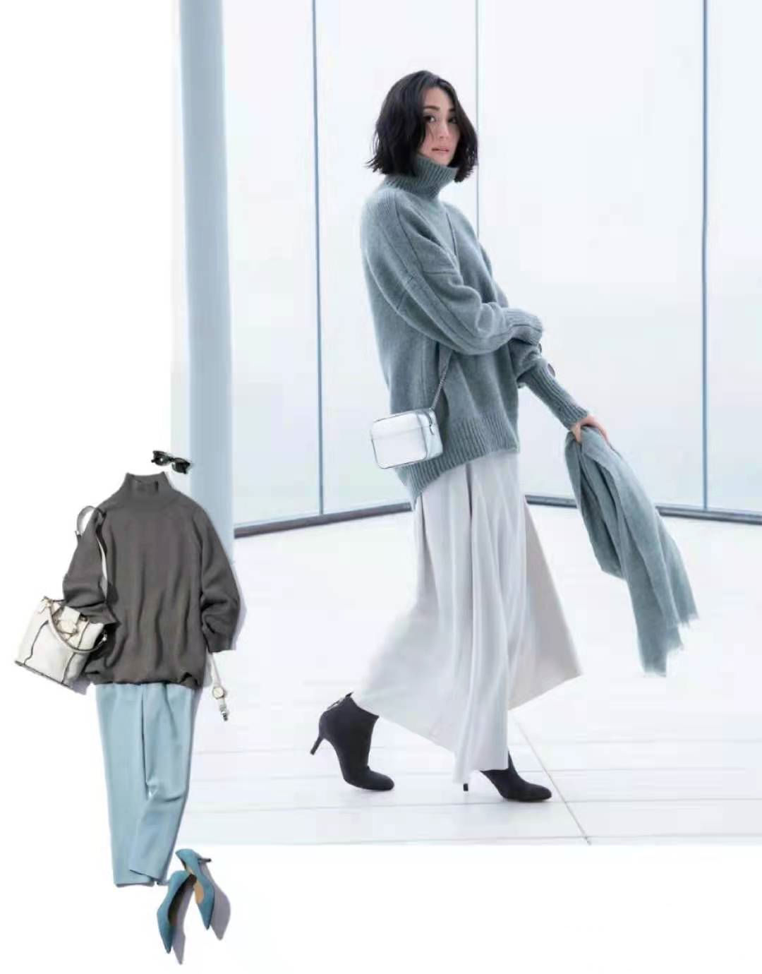 气质女神穿灰色，满屏高级轻熟风，会是你喜欢的style吗？