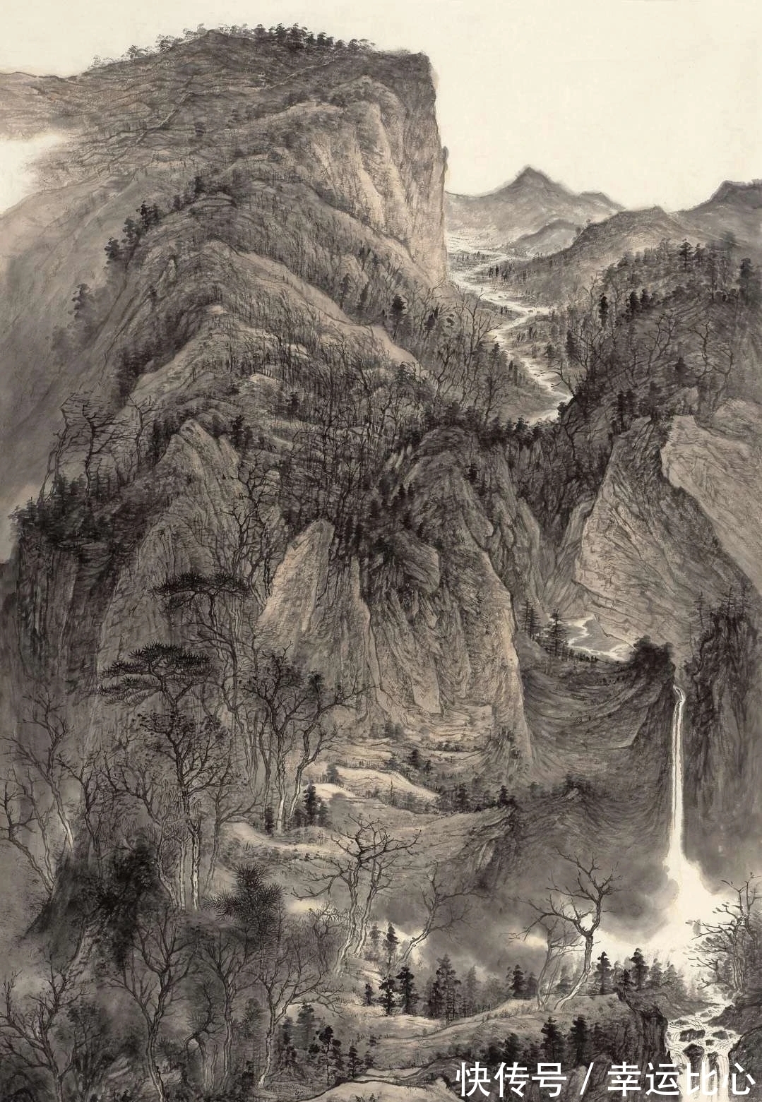 山水画！大山蕴大水，可居可游的画面｜李松瑶山水画