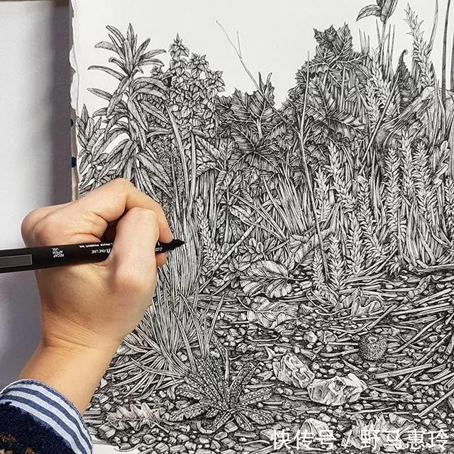 景观#一幅画用掉上百支笔,看到最后成果这么震撼,也就不觉得心疼了