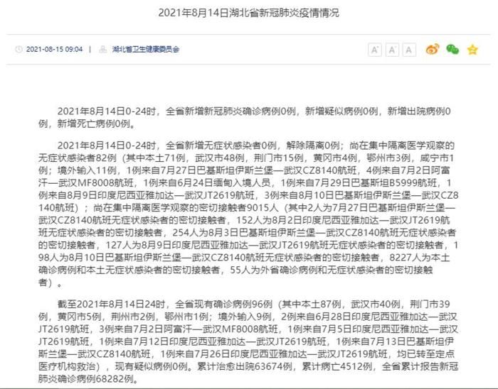 新冠肺炎|湖北无新增确诊病例及无症状感染者
