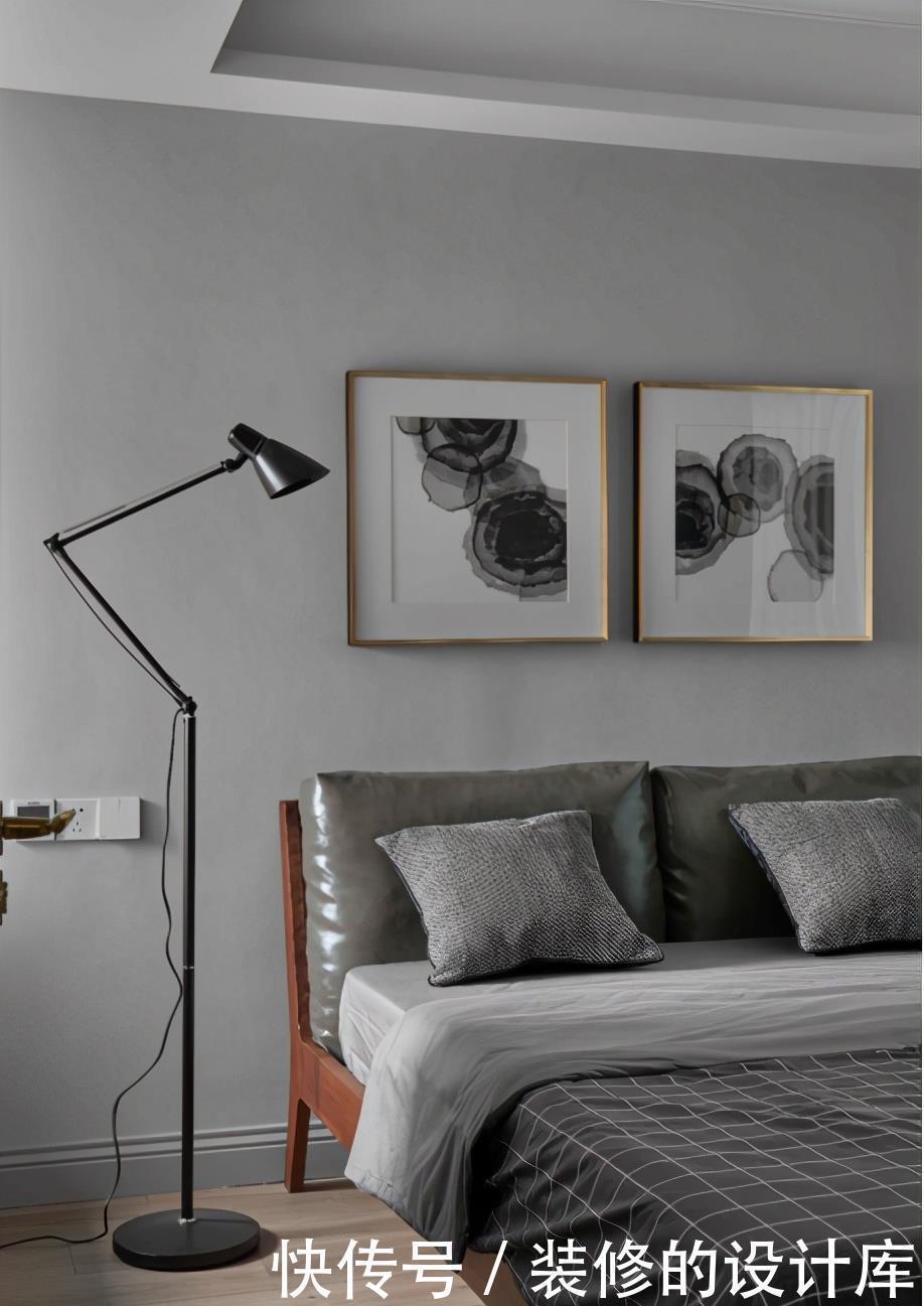 现代|104平现代风两居室，美式元素护墙板，构建高雅生活空间