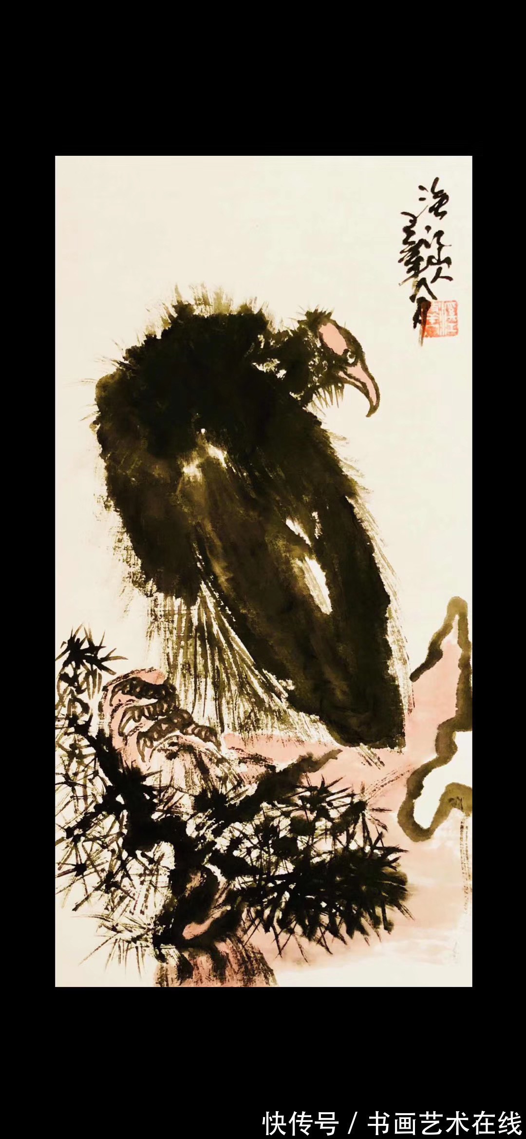 指墨画&艺高天下,独具风格——国画家、画鹰大家、指墨画艺术大师朱祖国