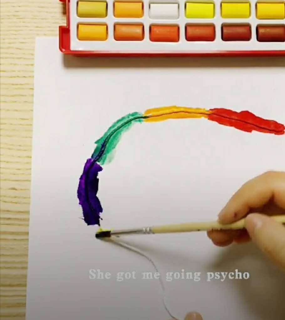 彩虹百合#美术生教你三步画出彩红百合,只需要一根棉线,简单到你无法相信