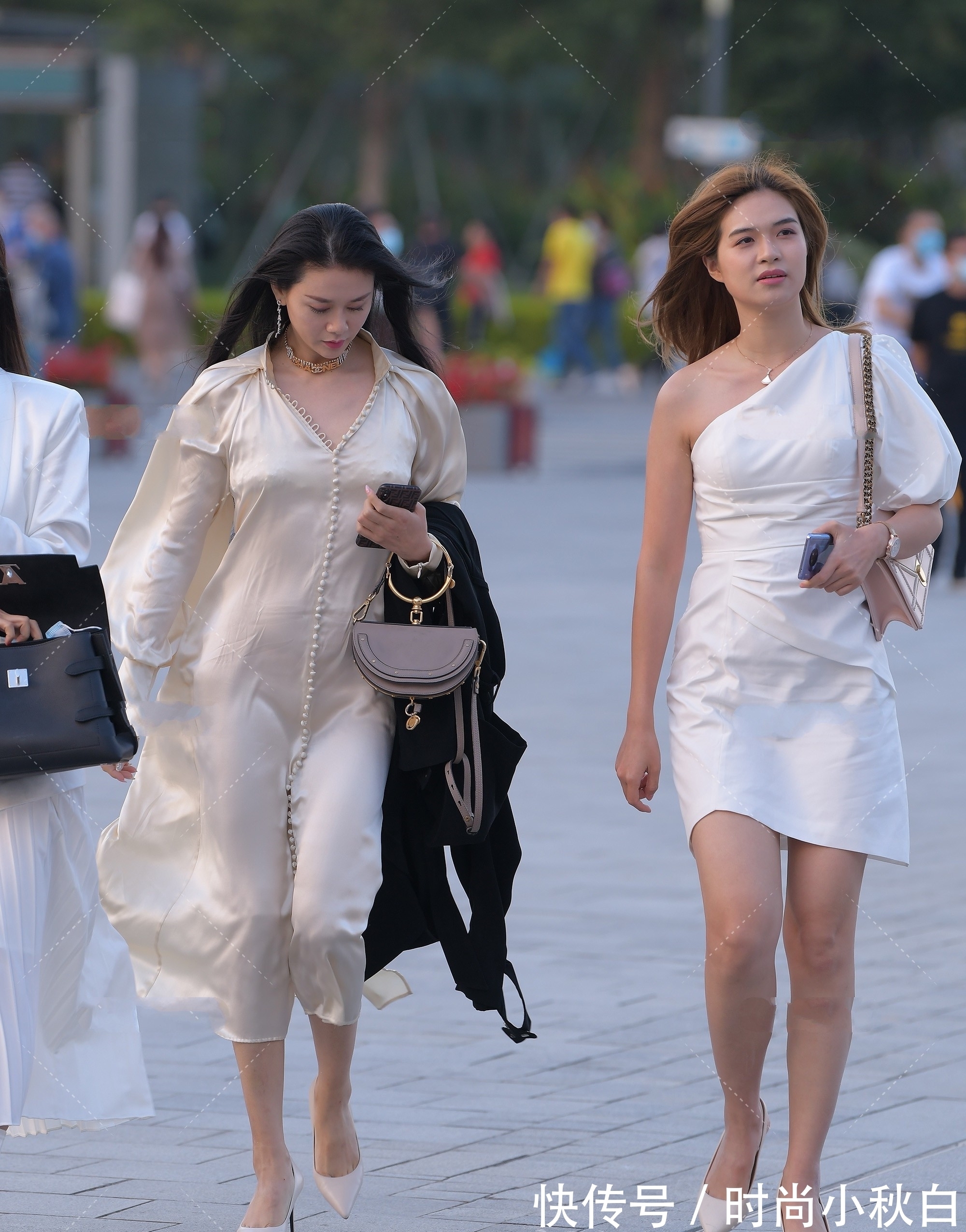 高跟鞋 绸缎面料连衣裙,华丽典雅,洒脱又时尚