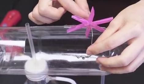 圆孔|塑料瓶变废为宝小妙招，做成一个“无限循环小水车”，有趣又好玩