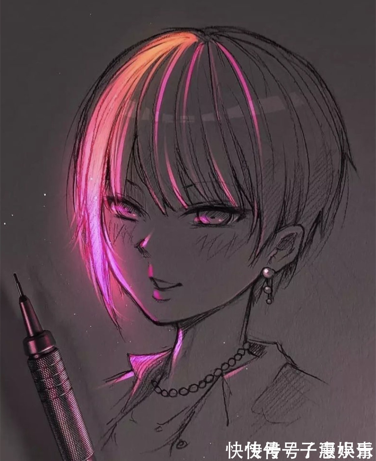 彩色!用荧光笔绘制出光照的效果,原来会画画是一件如此快乐的事情