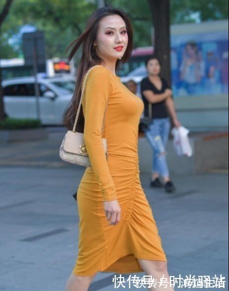 小姐姐 微胖姐姐太迷人,修身包臀连衣裙,完美塑造出好身材