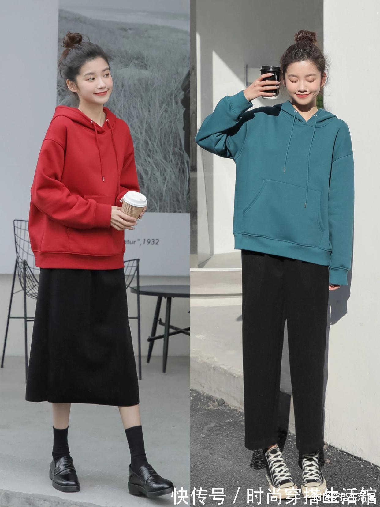 浅色系 春节拜年卫衣怎么穿更洋气?有这“3裤2鞋”就够了,谁见谁夸好看