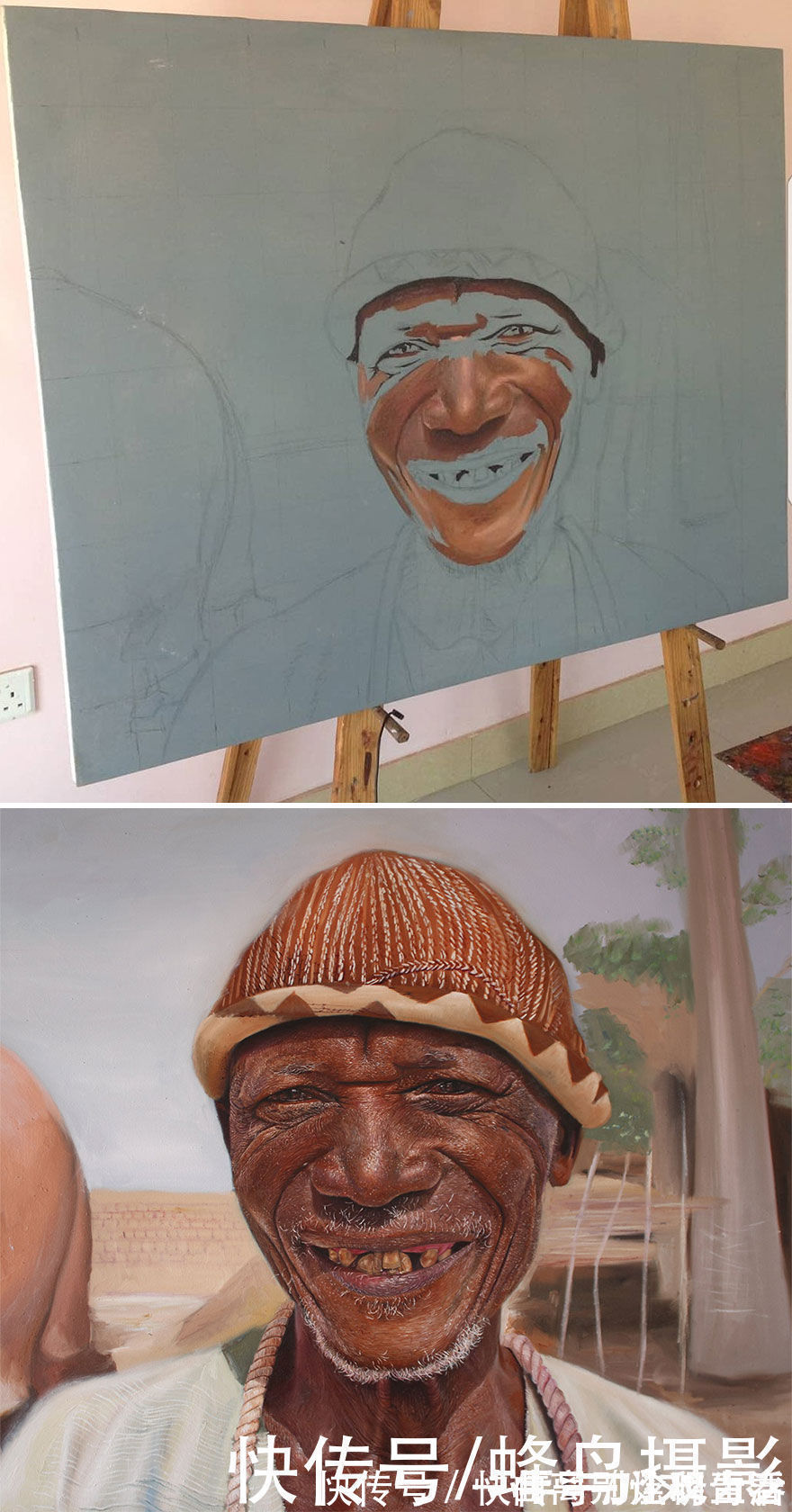 艺术家们@27个初稿与成品对比照,前后差距太大,网友:这是同一副画吗