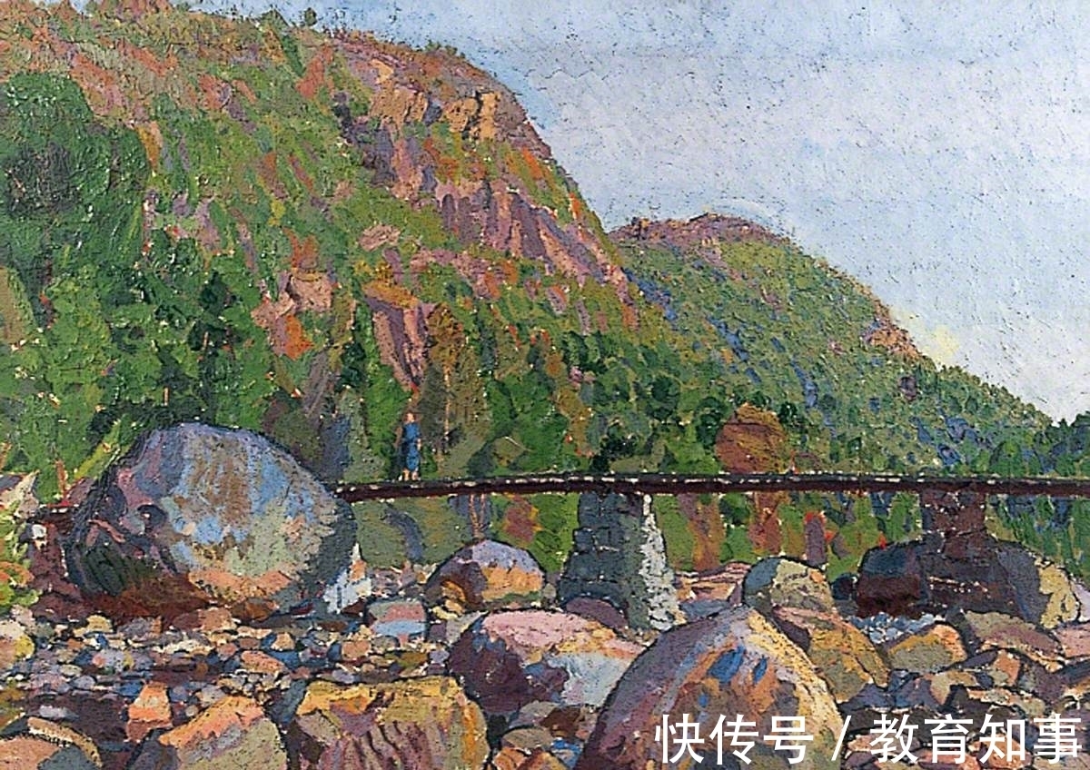 色块|后印象派的油画，造型扎实，色彩大胆的英伦式风景画