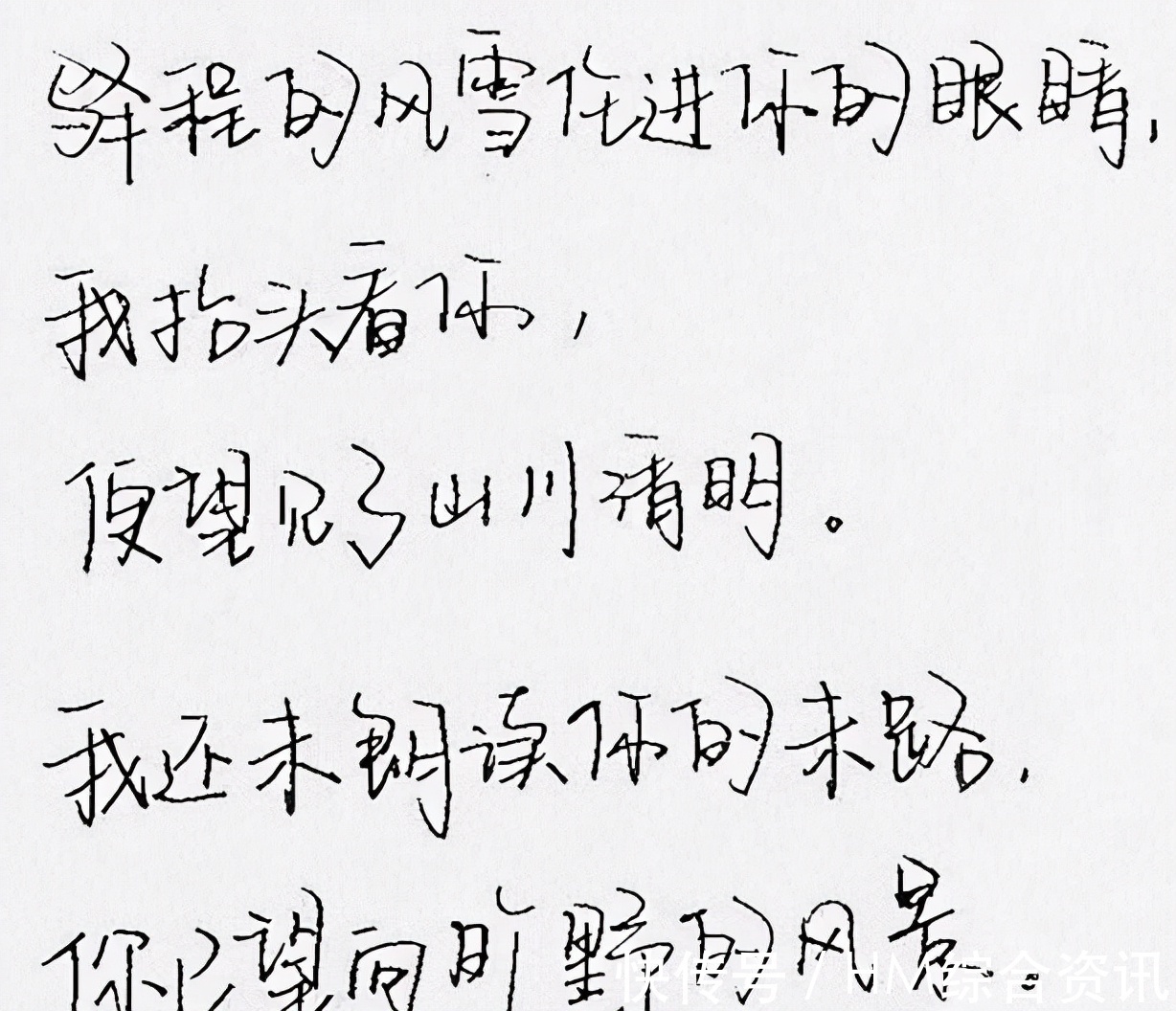 徐静蕾$“不婚女”徐静蕾钢笔书法简约不简单,还有一股“小清新”味道