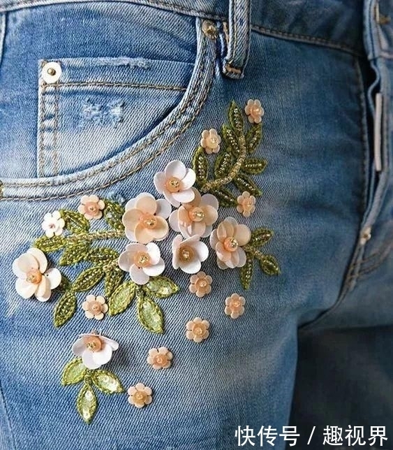  衣裤|旧衣裤都闲置了，不如用亮片来一场改造吧