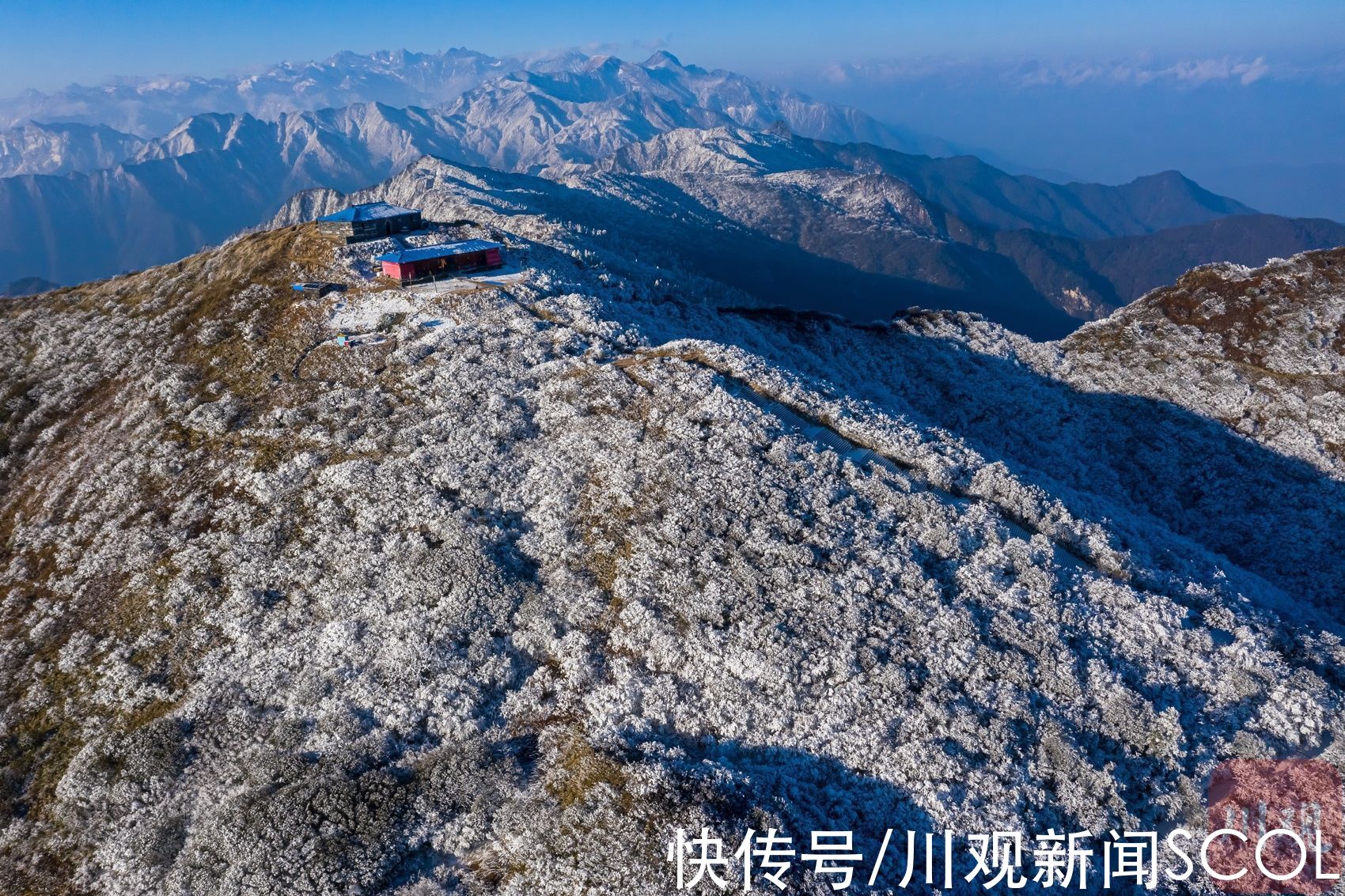 白雪|白雪+雾凇 绵阳千佛山变身“童话世界”