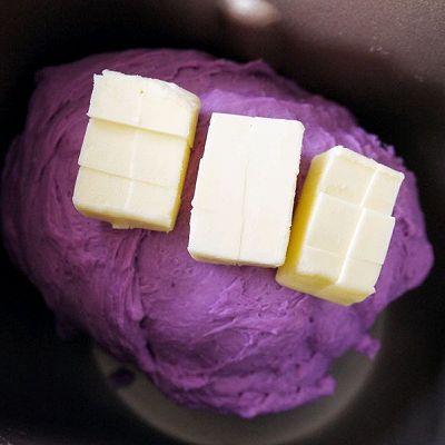 迷你紫薯蜜豆面包卷