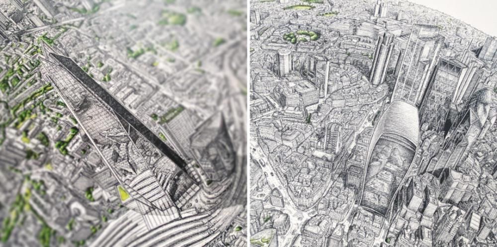 英国小伙用针管笔画出了最美中国地图,独一无二的中国风