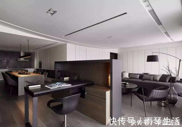 折叠门|我要有钱也买横厅户型，沙发不靠墙，餐厨一字排开，越看越高级